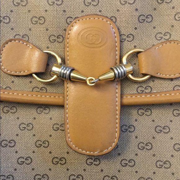 GUCCI VINTAGE GUCCISIMA MICRO GG HORSEBIT FLAP CROSSBODY PURSE TOTE BAG Y2K - Picture 8 of 12